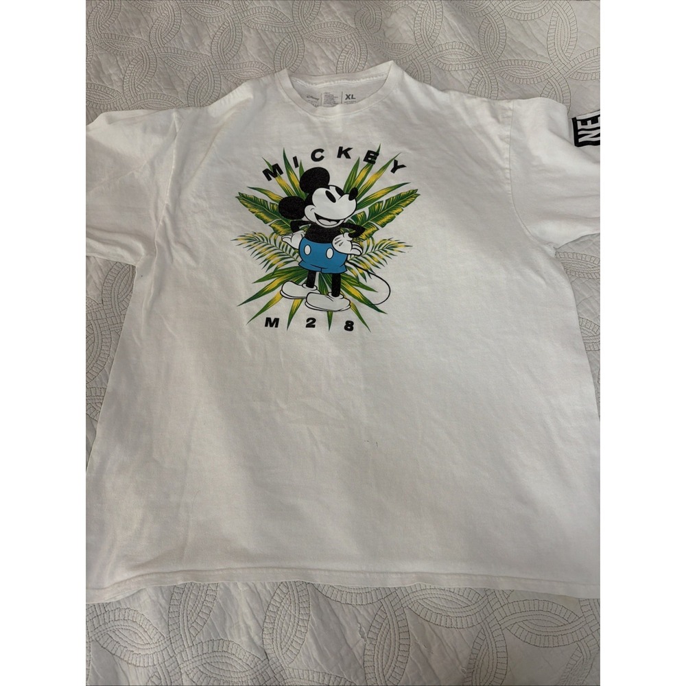 Neff x Disney Mickey Mouse Men's XL 100% Cotton Floral Print Tee